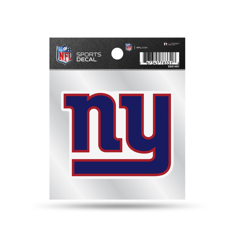 Giants - NY Clear Backer Decal W/ Primary Logo (4"X4")