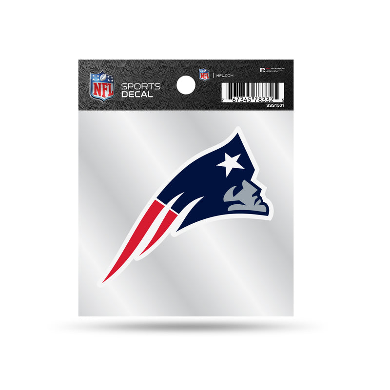 Patriots Clear Backer Decal W/ Primary Logo (4"X4")