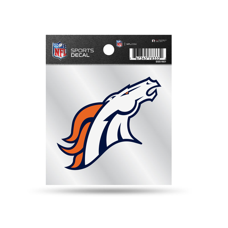 Broncos Clear Backer Decal W/ Primary Logo (4"X4")