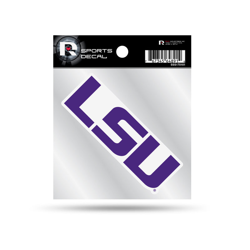 Lsu Louisiana State University Clear Backer Decal W/ Primary Logo (4"X4")