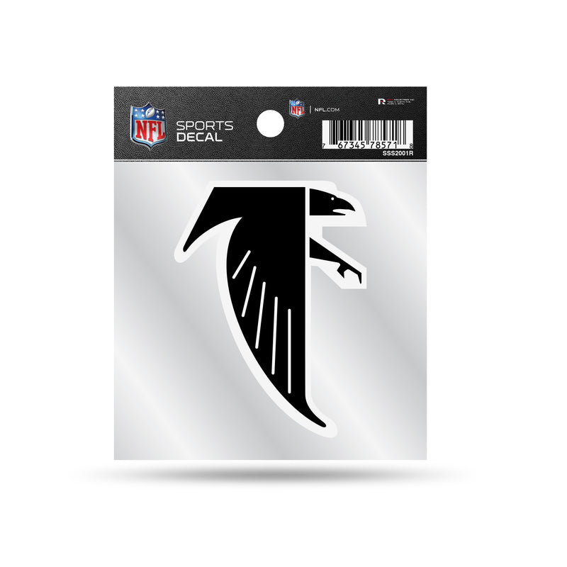 Falcons Clear Backer Decal W/ Retro Logo (4"X4")