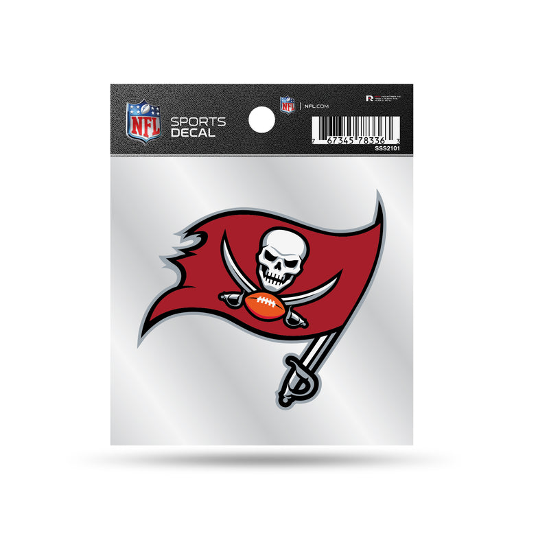 Buccaneers Clear Backer Decal W/ Primary Logo (4"X4")