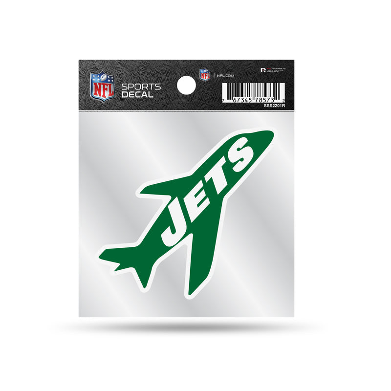 Jets Clear Backer Decal W/ Retro Logo (4"X4")