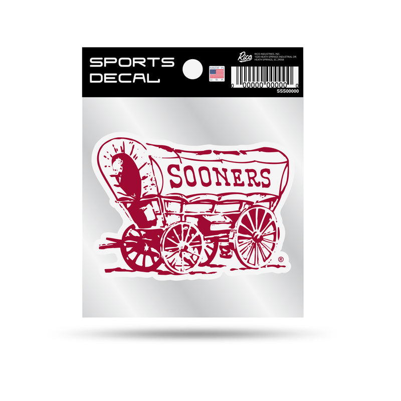 Oklahoma University 4"X4" Weeded Mascot Decal