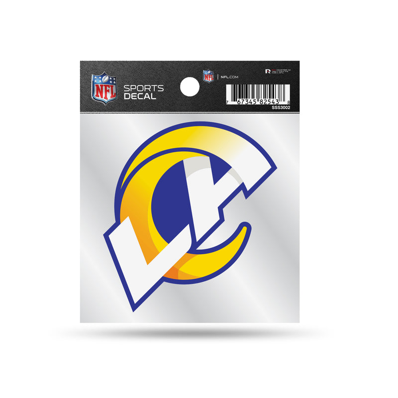 Rams 4"X4" Clear Backer Decal