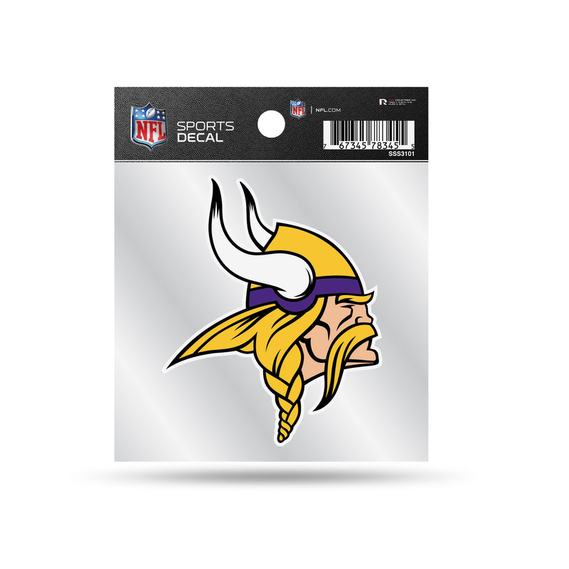 Vikings Clear Backer Decal W/ Primary Logo (4"X4")