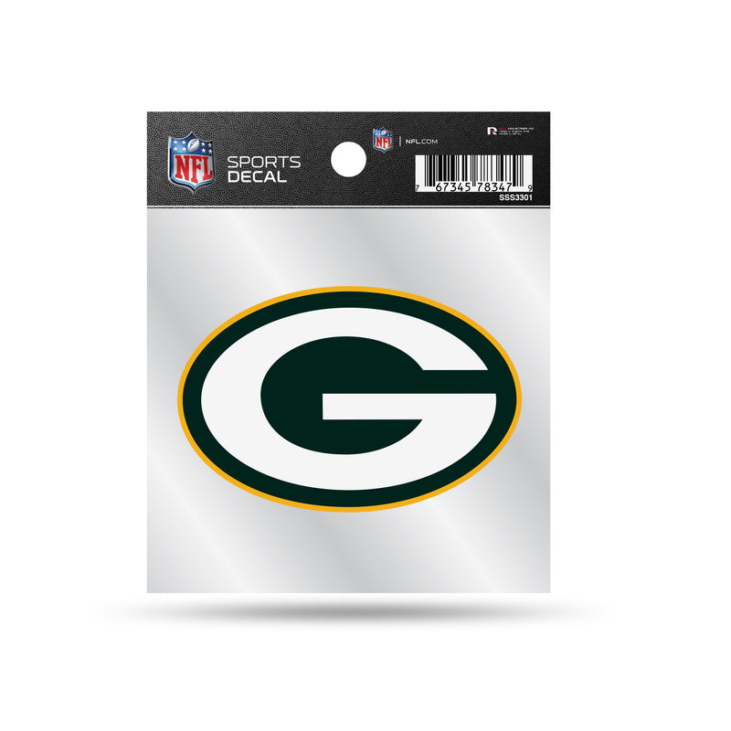 Packers Clear Backer Decal W/ Primary Logo (4"X4")