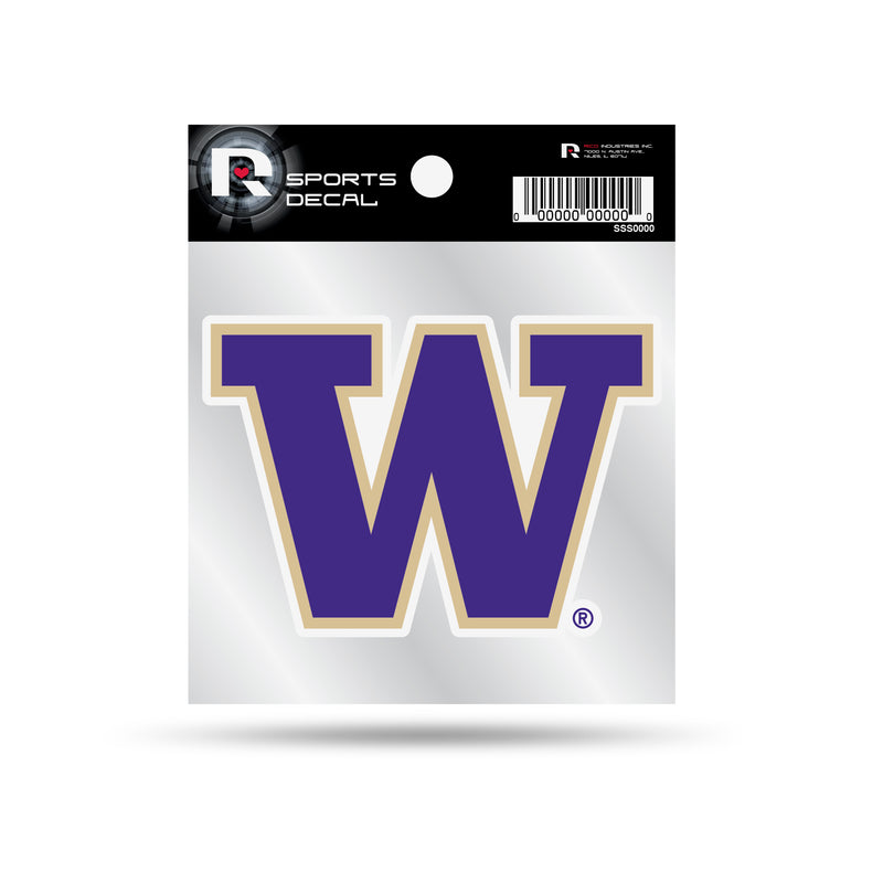Washington University Weeded Clear Backer Decal W/ Primary Logo (4"X4")