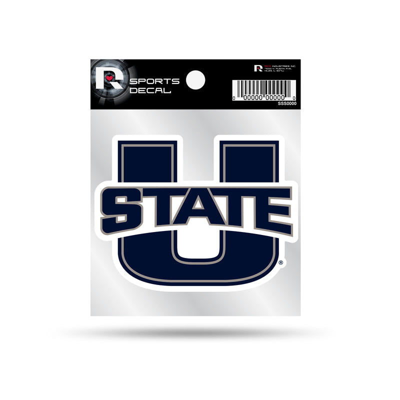 Utah State University 4"X4" Weeded Decal On Clear Backer