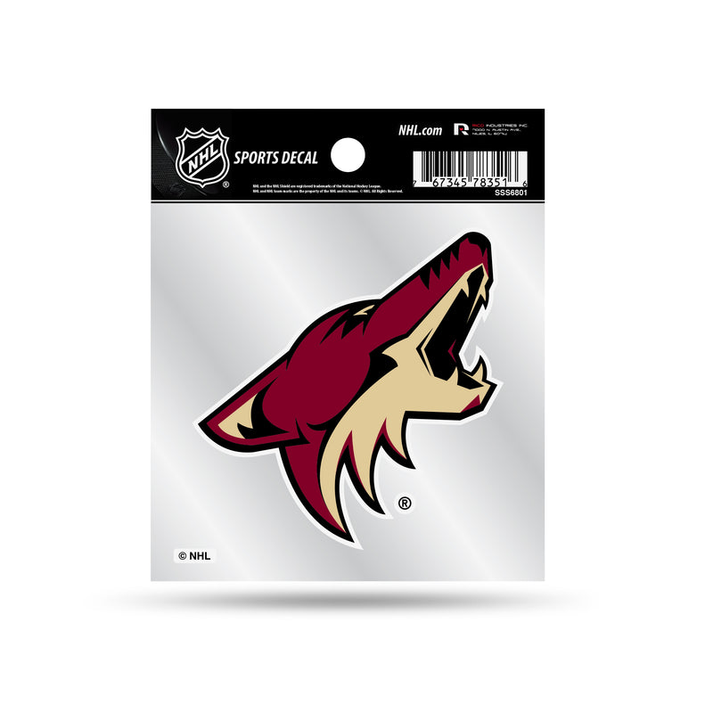 Coyotes  Clear Backer Decal W/ Primary Logo (4"X4")