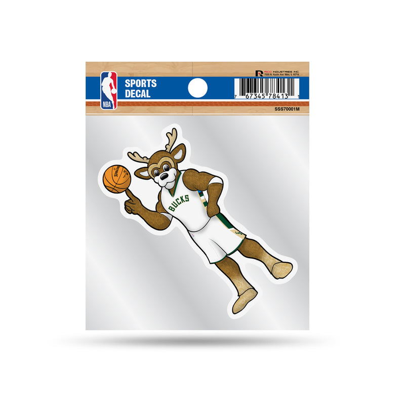 Bucks Clear Backer Decal W/ Mascot Logo (4"X4")