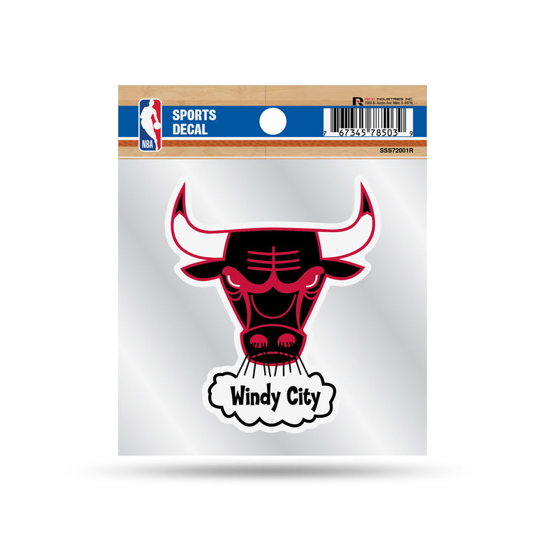 Bulls Clear Backer Decal W/ Retro Logo (4"X4")