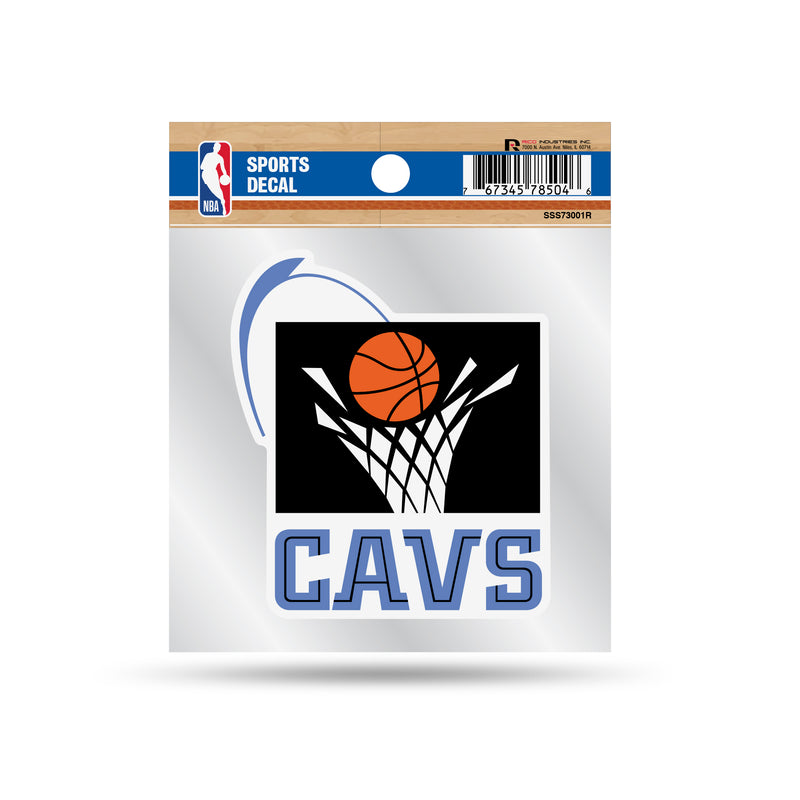 Cavaliers Clear Backer Decal W/ Retro Logo (4"X4")