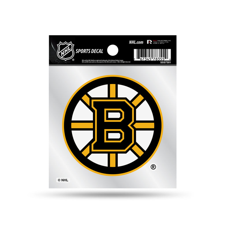 Bruins  Clear Backer Decal W/ Primary Logo (4"X4")