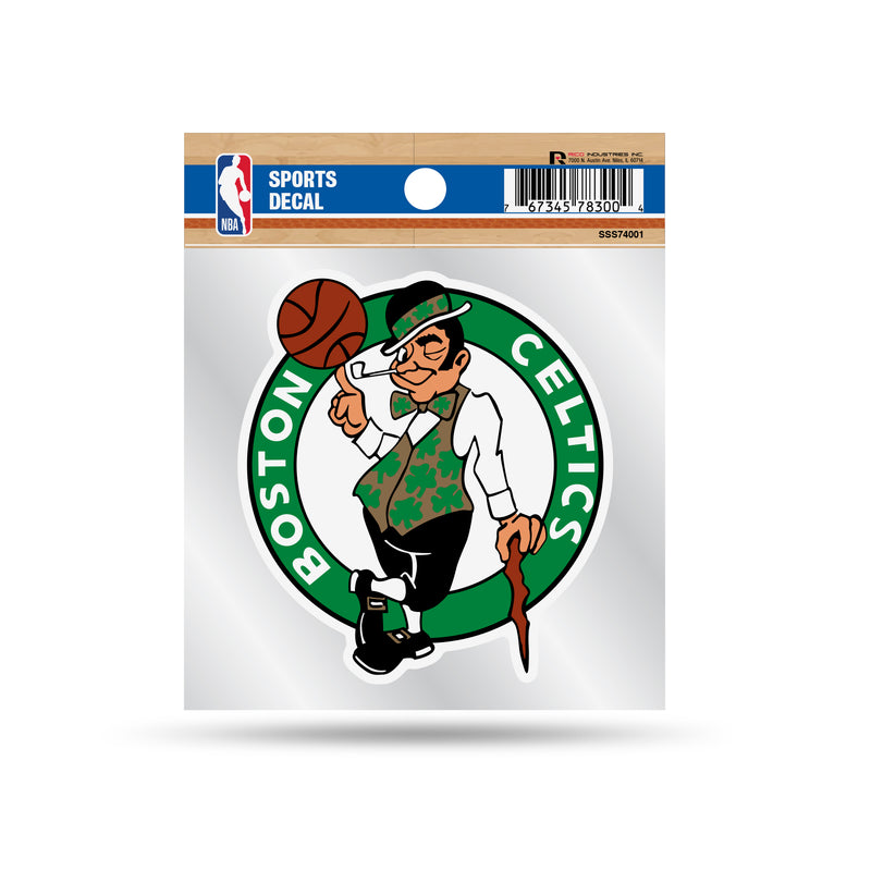 Celtics Clear Backer Decal W/ Primary Logo (4"X4")