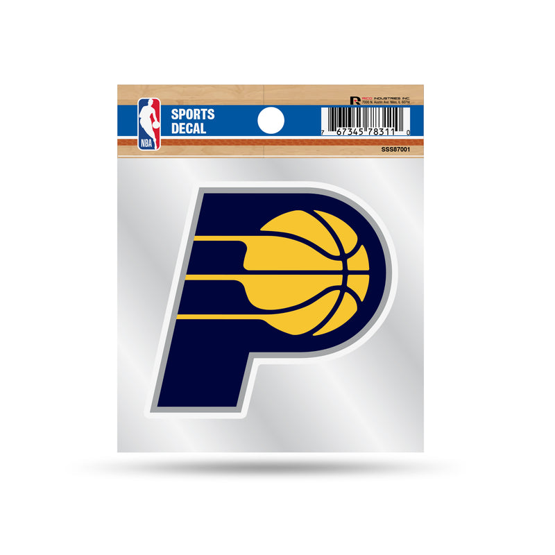 Pacers Clear Backer Decal W/ Primary Logo (4"X4")