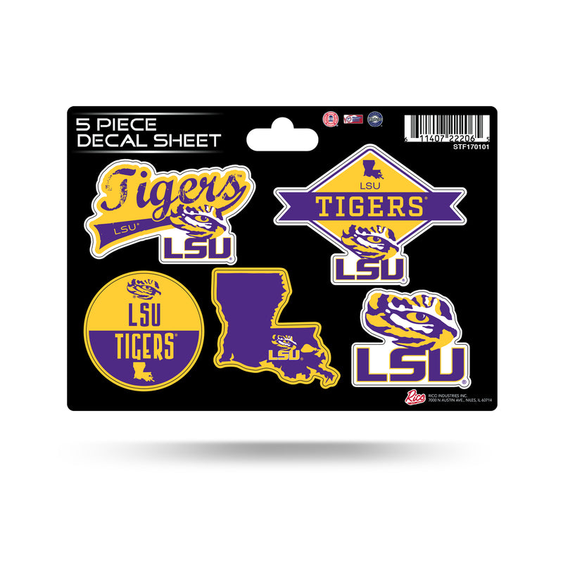 LSU 5-Pc Sticker Sheet