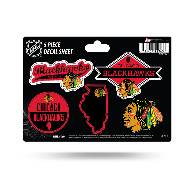 Blackhawks  5-Pc Sticker Sheet