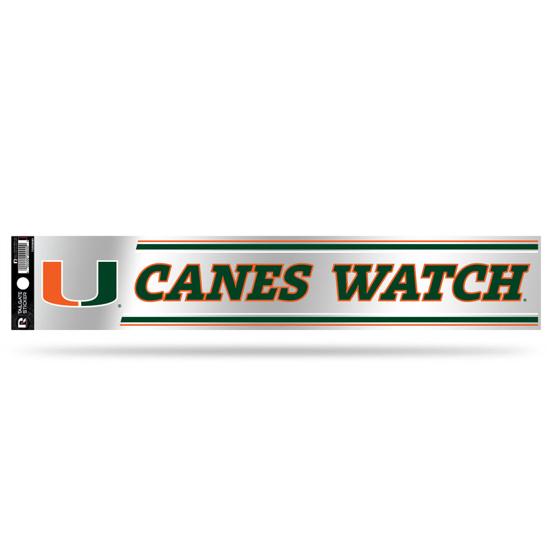 NCAA Miami Hurricanes 3" x 17" Tailgate Sticker For Car/Truck/SUV By Rico Industries