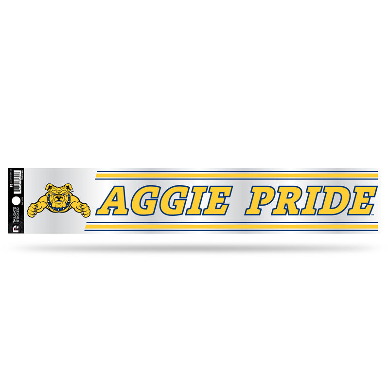 NCAA N.Carolina A&T Aggies 3" x 17" Tailgate Sticker For Car/Truck/SUV By Rico Industries