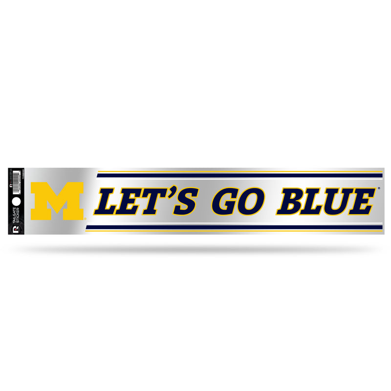 NCAA Michigan Wolverines 3" x 17" Tailgate Sticker For Car/Truck/SUV By Rico Industries