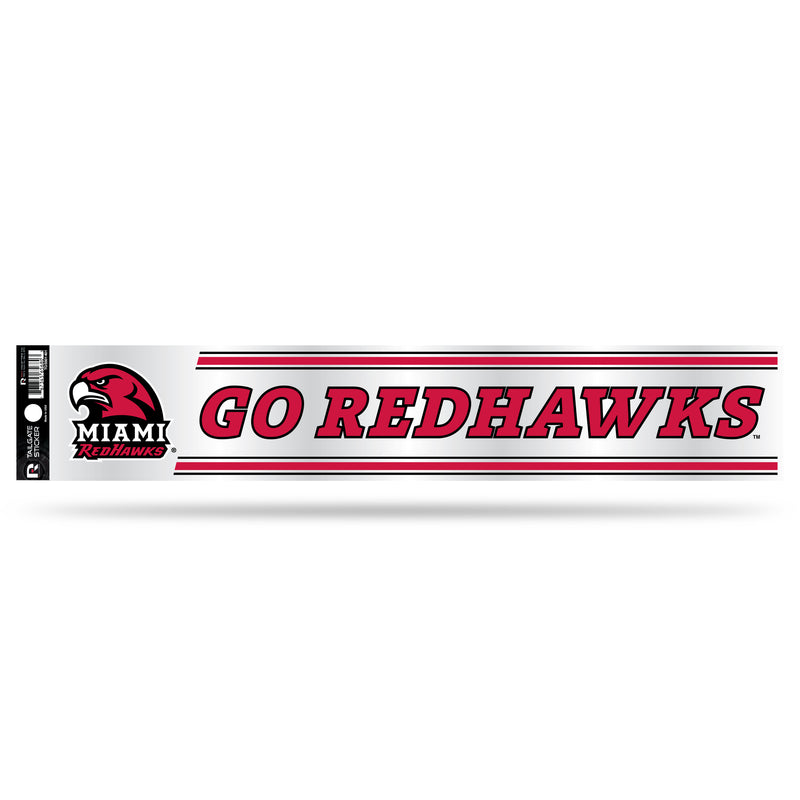 NCAA Miami of Ohio Redhawks 3" x 17" Tailgate Sticker For Car/Truck/SUV By Rico Industries