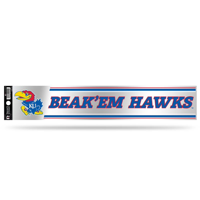 NCAA Kansas Jayhawks 3" x 17" Tailgate Sticker For Car/Truck/SUV By Rico Industries