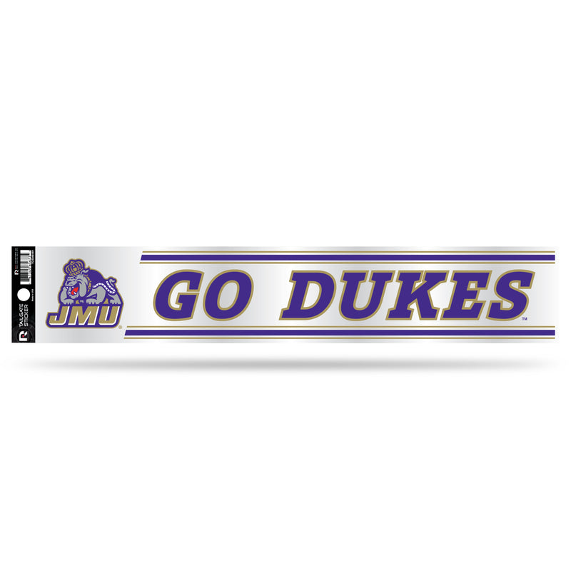 NCAA James Madiscon Dukes 3" x 17" Tailgate Sticker For Car/Truck/SUV By Rico Industries