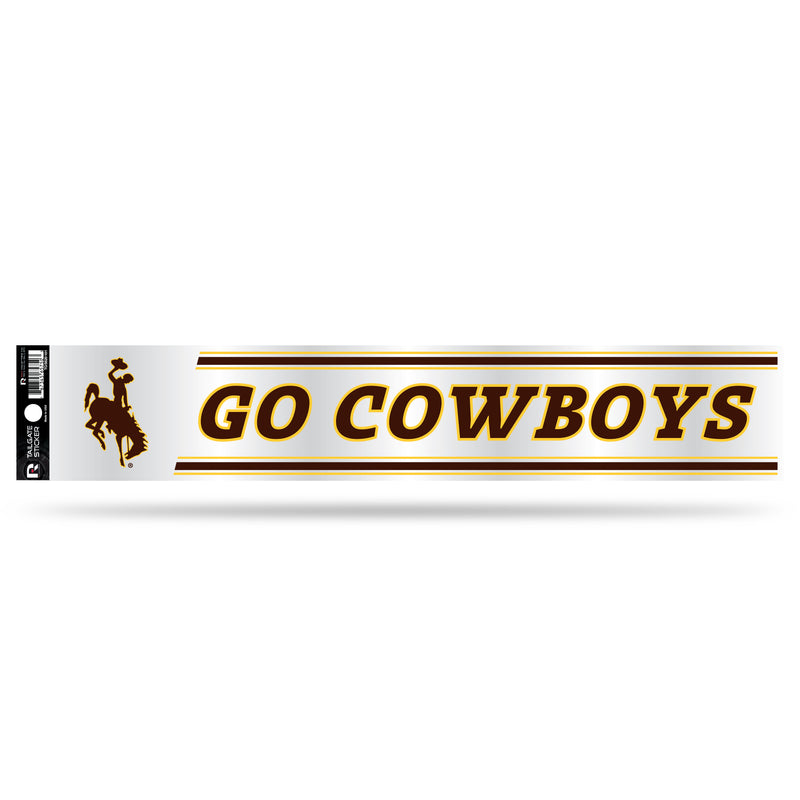 NCAA Wyoming Cowboys 3" x 17" Tailgate Sticker For Car/Truck/SUV By Rico Industries