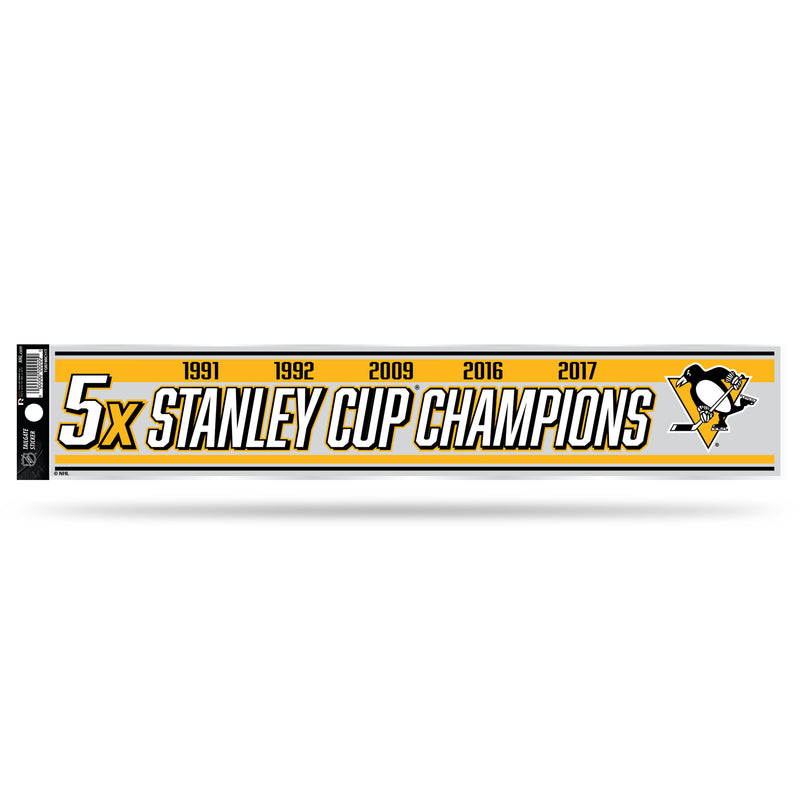 NHL Pittsburgh Penguins 3" x 17" Tailgate Sticker For Car/Truck/SUV By Rico Industries