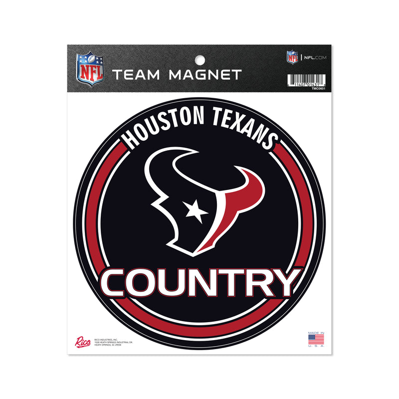 Texans 8" Team Magnet Circle