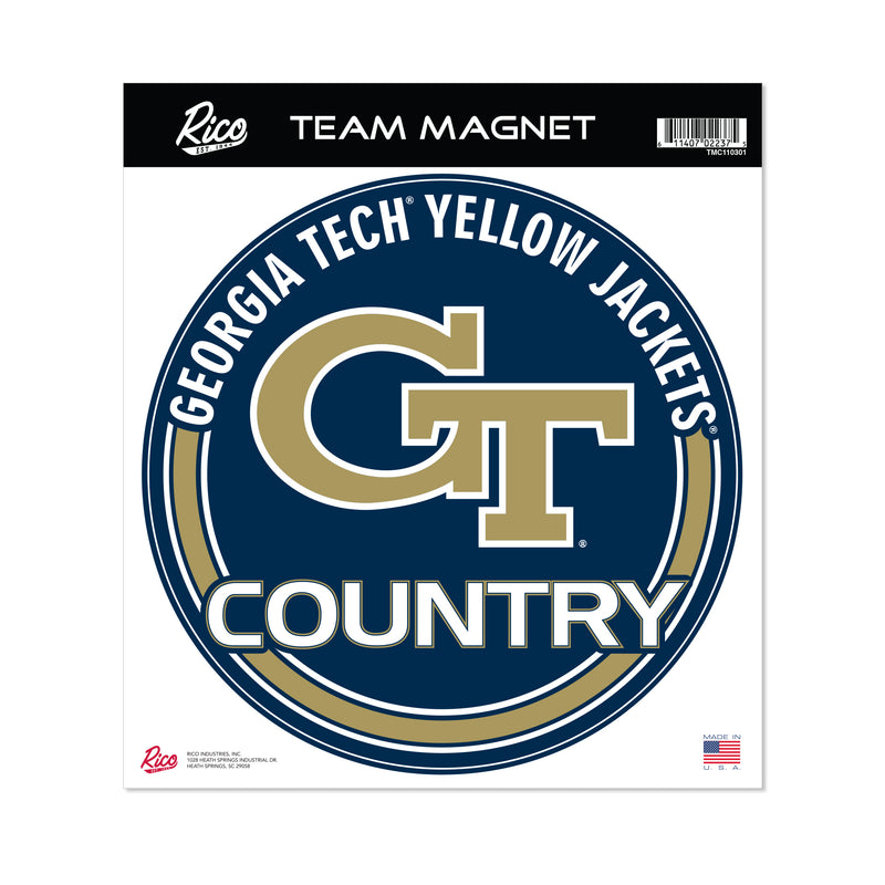 Georgia Tech 8" Team Magnet Circle