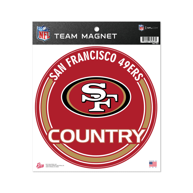 49ers 8" Team Magnet Circle