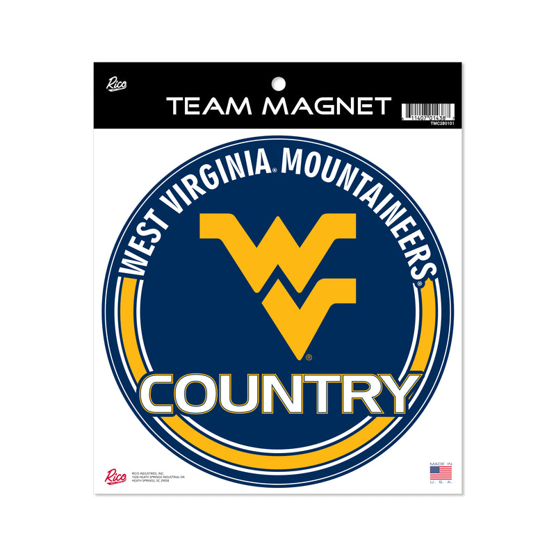 West Virginia University 8" Team Magnet Circle