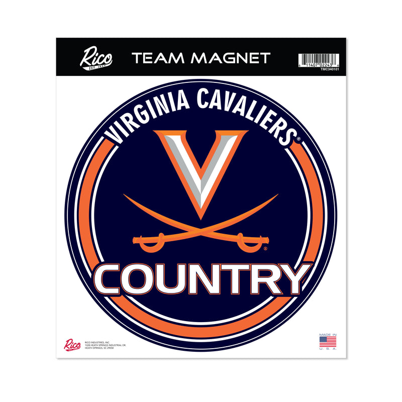 Virginia University 8" Team Magnet Circle