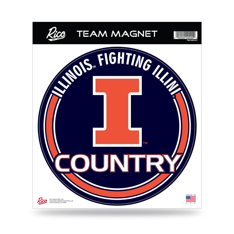 Illinois University 8" Team Magnet Circle