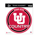 Utah University 8" Team Magnet Circle