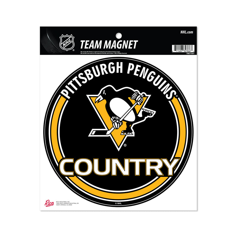 Penguins 8" Team Magnet Circle