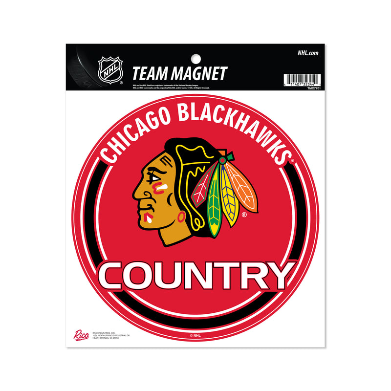 Blackhawks 8" Team Magnet Circle