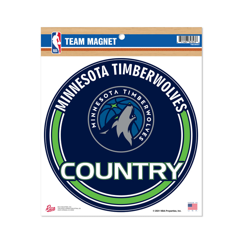 Timberwolves 8" Team Magnet Circle