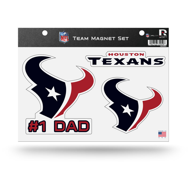 # 1 Dad Texans  Team Magnet Set