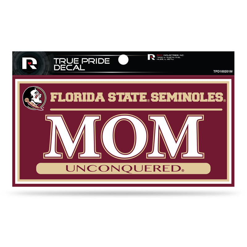 Florida State 3" X 6" True Pride Decal - Mom