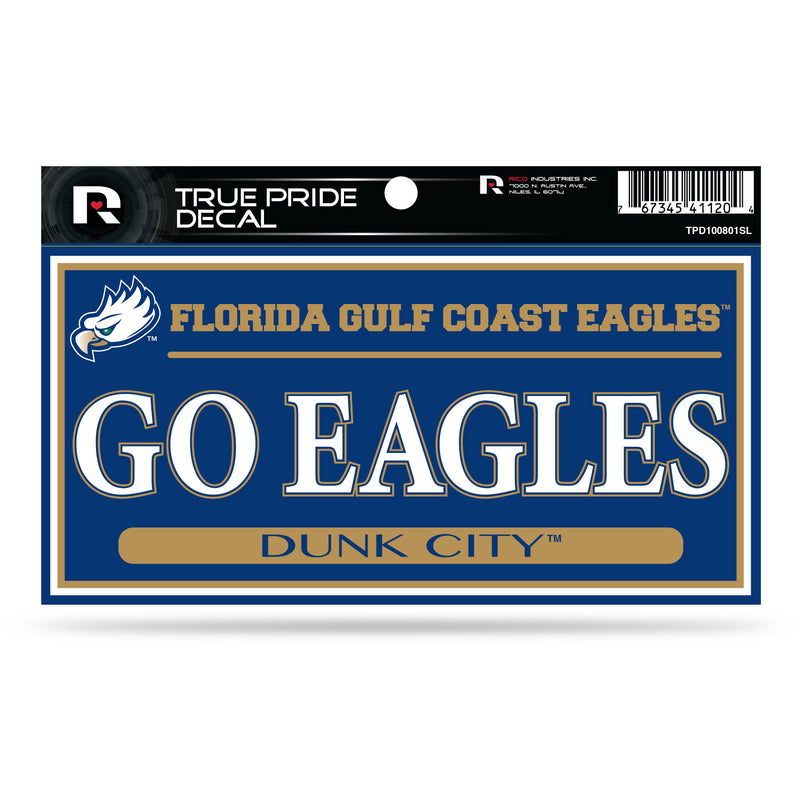 Florida Gulf Coast University 3" X 6" True Pride Decal - Slogan