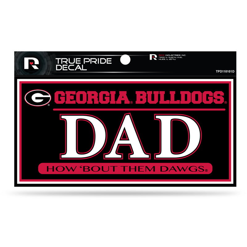 Georgia 3" X 6" True Pride Decal - Dad