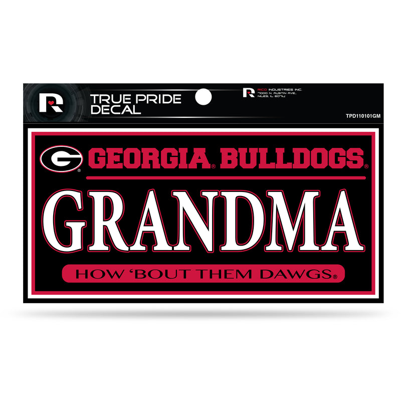 Georgia 3" X 6" True Pride Decal - Grandma