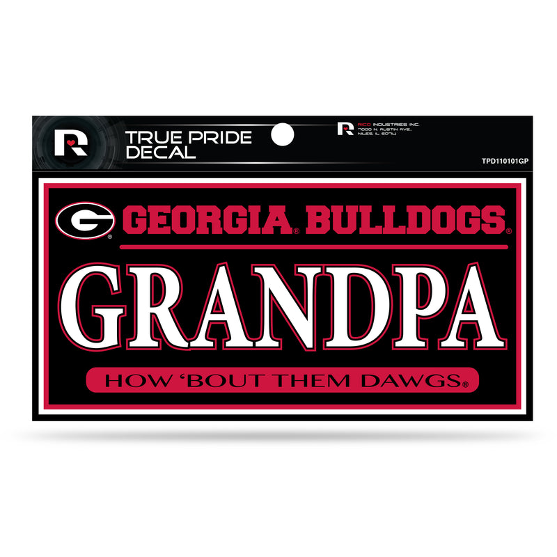 Georgia 3" X 6" True Pride Decal - Grandpa