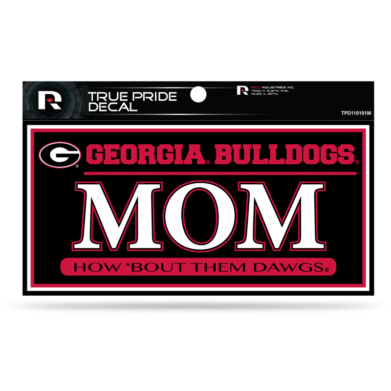 Georgia University 3" X 6" True Pride Decal - Mom