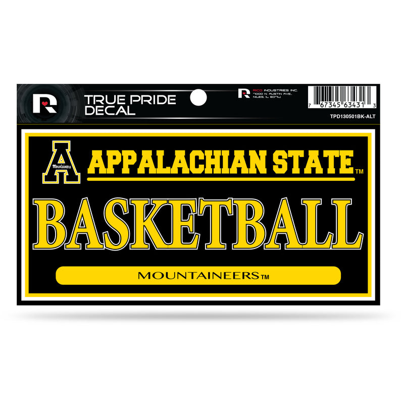 Appalachian State 3" X 6" True Pride Decal - Basketball (Alternate)