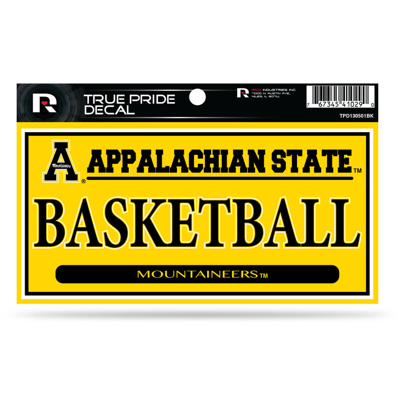 Appalachian State 3" X 6" True Pride Decal - Basketball