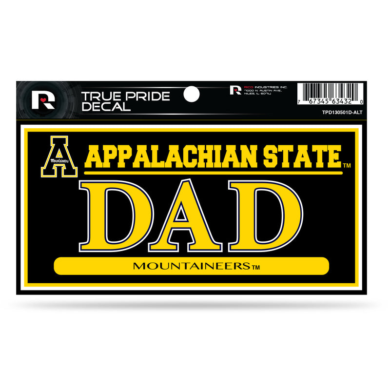 Appalachian State 3" X 6" True Pride Decal - Dad (Alternate)